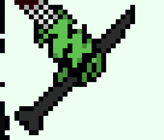 Impales horror with the sharp bone that used to be an bone scythe *