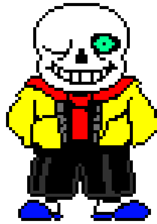 My Sans (no Au yet) Winking with glowing eye