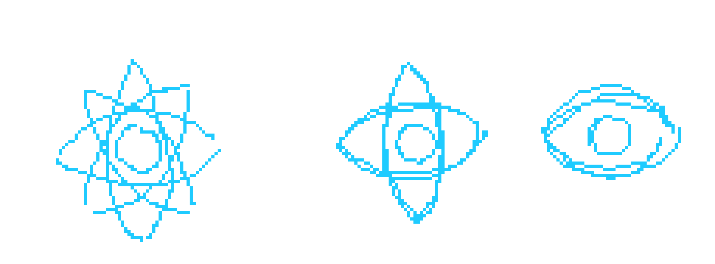 when the adaptation begins, all 6 inner eyes are pointing in different