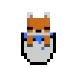 [b85052]  Minecraft fox in bucket
