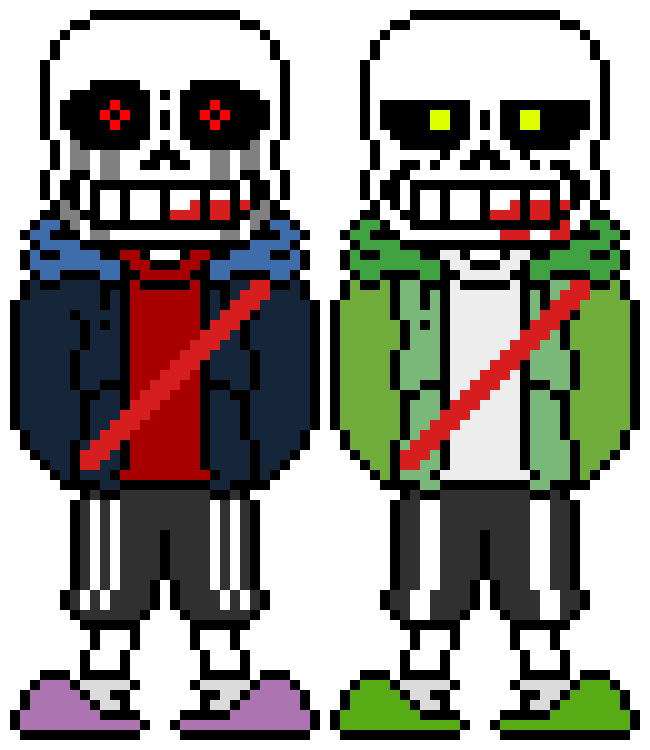 [d6b045] Both: *Summons Toxic Blasters and DustTrusts Swords and they ruin Frisks Career*