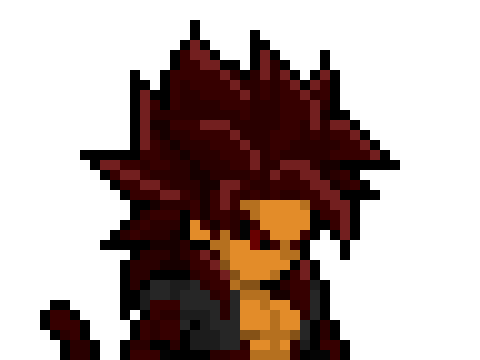 [a51645] Palette for Admon Goldenrod's Part Crimson Werewolf Demon Form (ft. his aura) (ft. Gogeta SSJ4 posing)