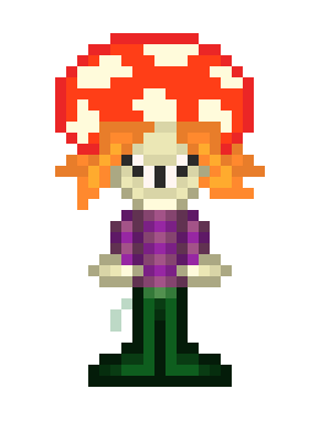 [6c2666] Mushy the Mushroom Monster with string