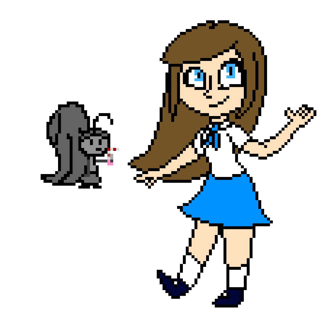 i just wanted her to see the little drawing i made of her character