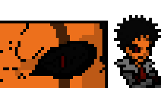 [4adfff] Palette for Horror OC - Antiphonus "Anti" Krimzkar Obsidion (ft. Gaara from Naruto (one of his influences for when he goes crazy or has "crashout moments")