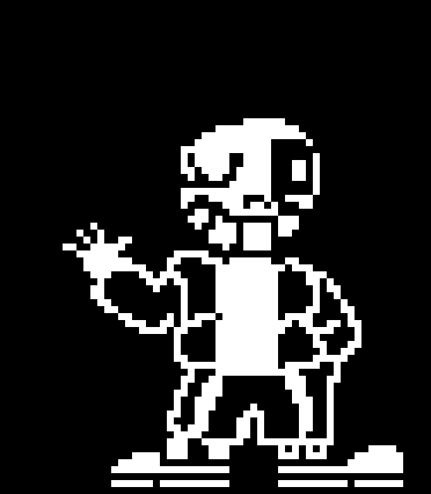 a shruging skele