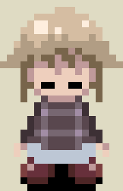 [633772] (I might a Urotsuki "sprite sheet" like this lol.) *Drawcia had been painting on her canvas, not noticing Marker had entered the room yet.*