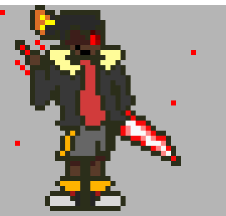 [e27272] Request For Hex: Can u make my character look forward with his knife behind his back and in your art style?