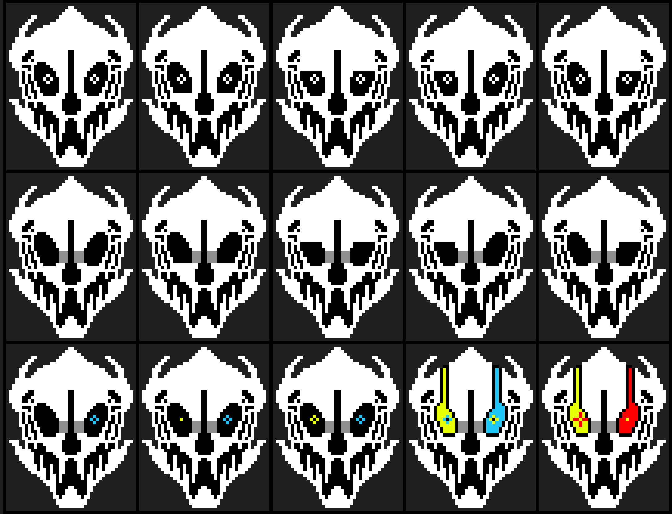 I made this Gaster blaster for my sans but I have no idea how to make the shooting sprite so I make it has expression heheh.......heh -DST