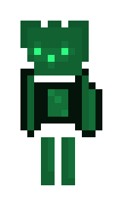 The spawner pad lights up, and The Keeper stops and readies for an opponent to come through the portal. A flurry of green particles appears in the shape of a circle in front of everyone currently one PAM.