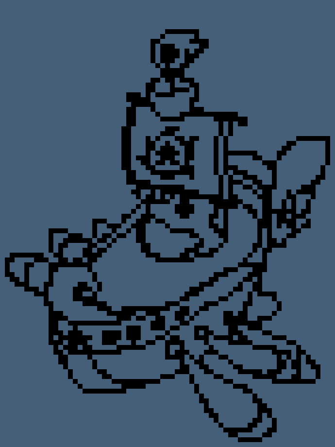 [b48161] *magolor threw a mini version of his ship at drawcia's face-*