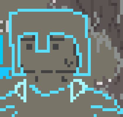 [816c09] Maybe don't outline it? Also- making the outline of the head bolder than the outline of the body makes it look funky.