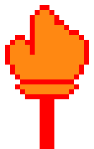 [df72d6] Pointer Glove Orange