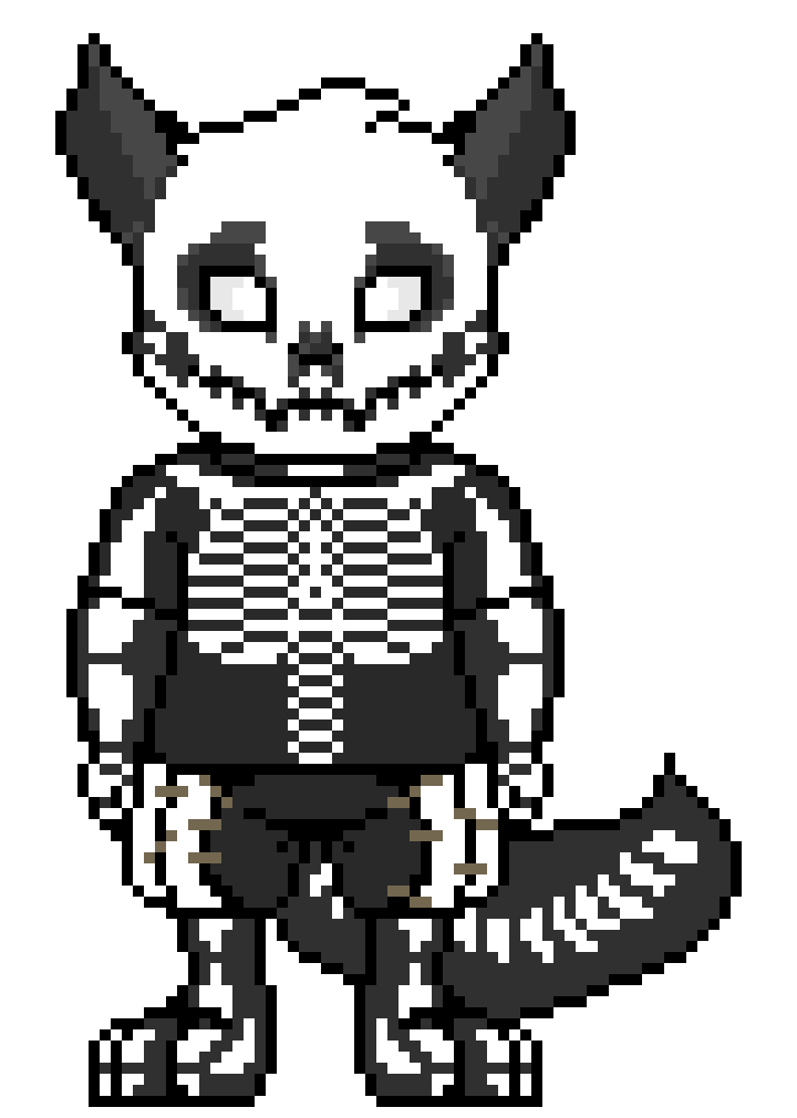 stellar's Halloween costume (hehe skele kitsune)