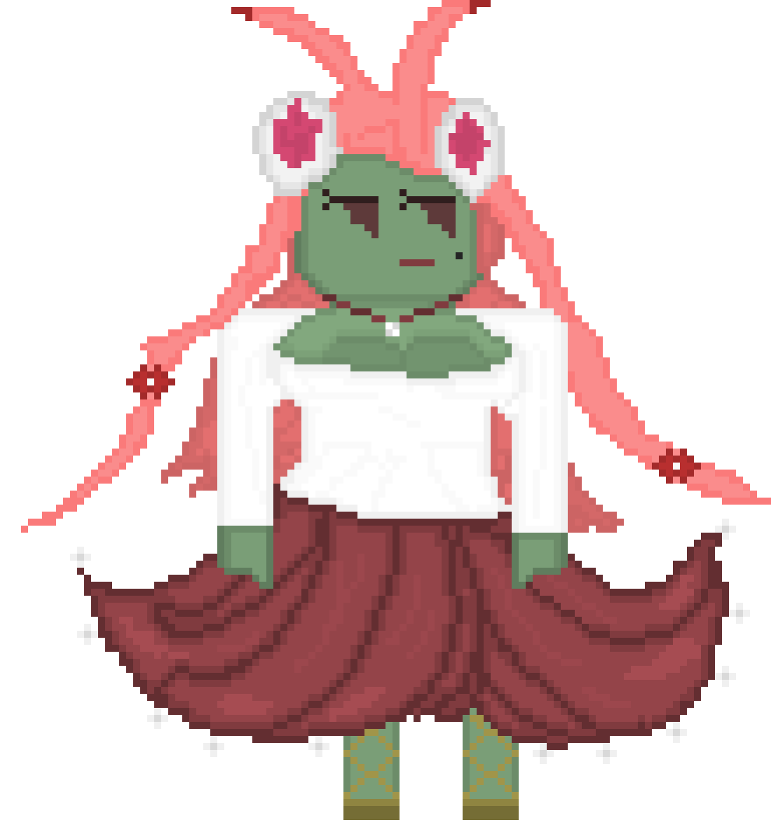 [a00846] Zinnia arms down frown