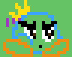 [777455] ....where did you even come from? you got a little burn mark there *he pointed at a spot on marker*