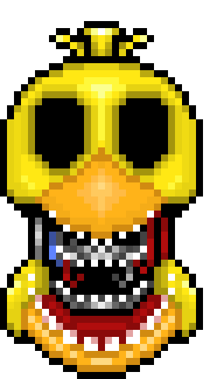 Spooky Withered Chica head