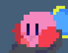 [a94629] ((i saved over the wrong thing, but its funny anyways)) *all the stars forced everyone to meet up in the center of town, when that happened, kirby jumped off his star*