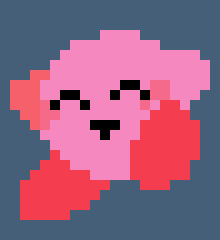 [777455] *kirby just kind of ran around and tried to look for something to play*