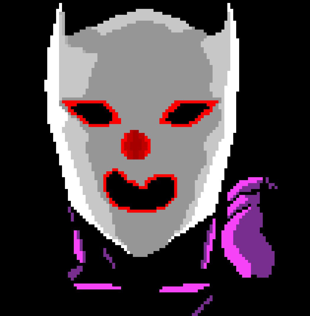 Funny clown stops the time rewind