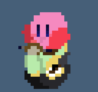 [a94629] *at some point, driving around, kirby found the wheelie scooter*