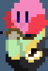 [9f2511] *Kirby came back on the wheelie scooter*