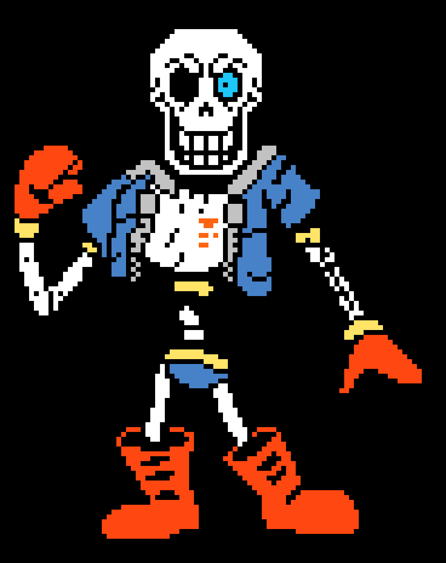 Disbelief Papyrus Phase 3 Battle Sprite. (With Sans And Blue Eye)