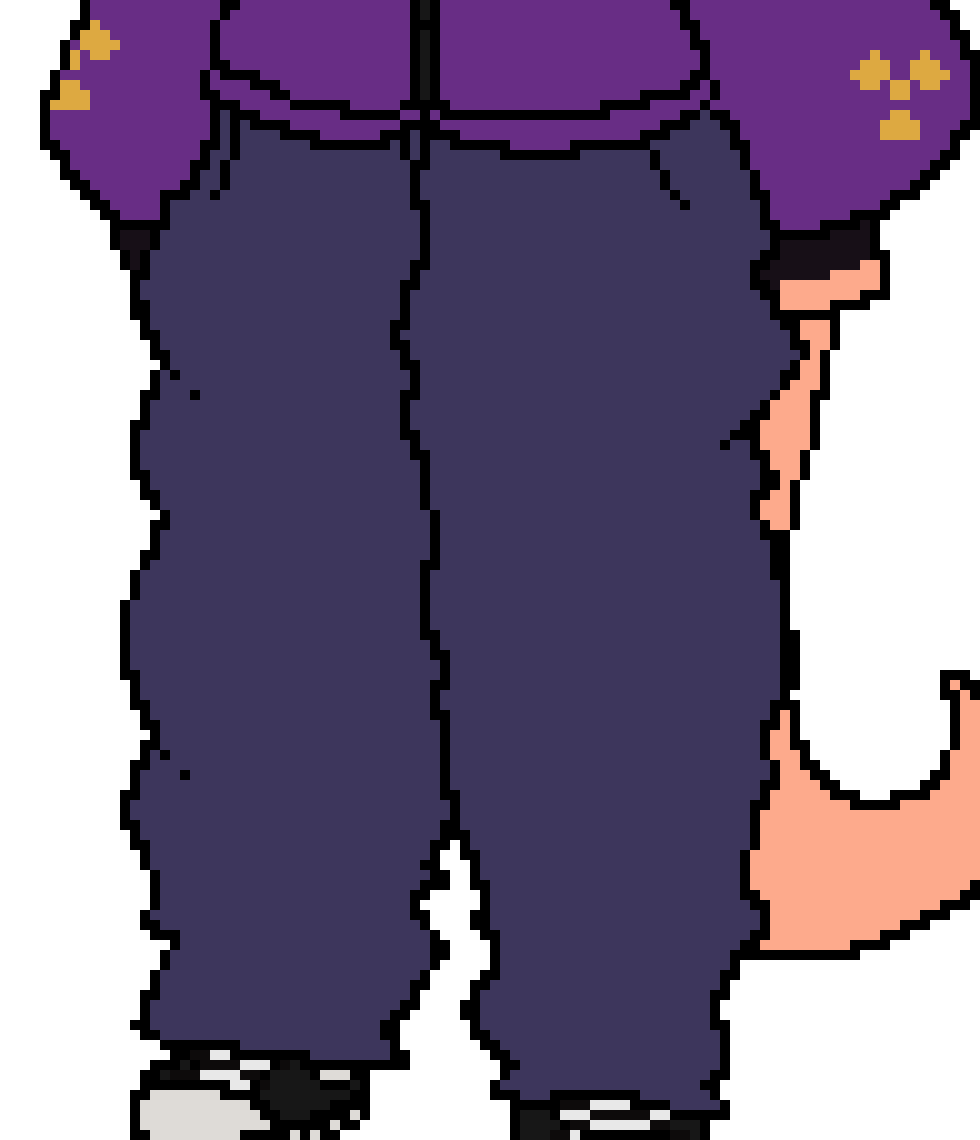 [74ee66] i'm thinking of like. adding some things to the pants and the inside of the shirt but i dunno