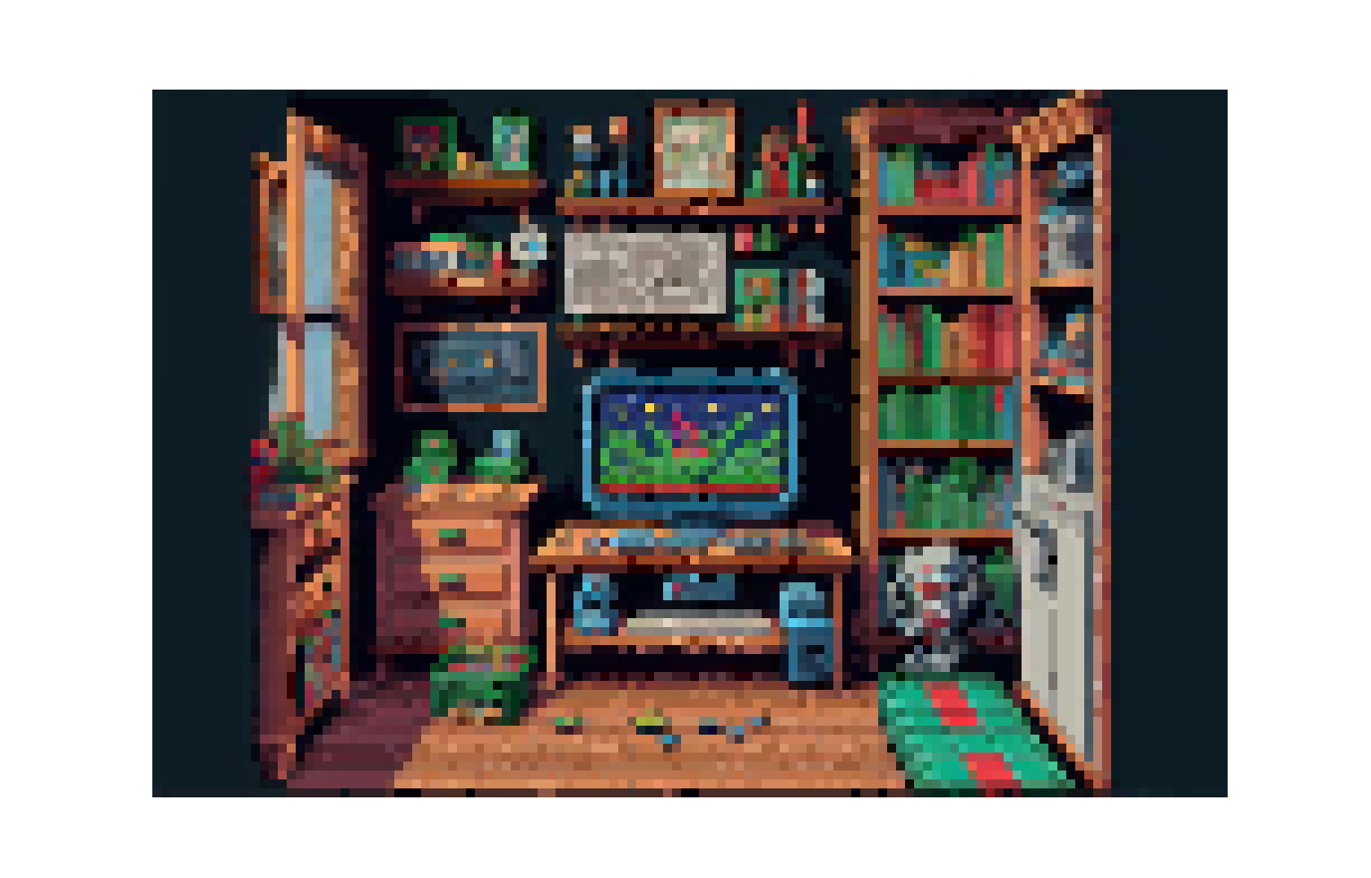 [1e8d7f] Pixel Art intérieur