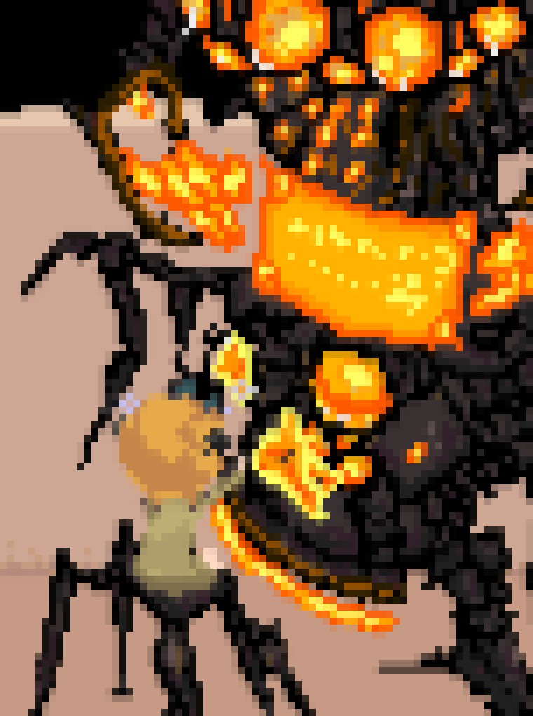 [777455] *Bandana Dee quickly followed from behind, only for both of them to get trapped, but not of "webs" any more, but of hands. The hands gripped them tightly.*