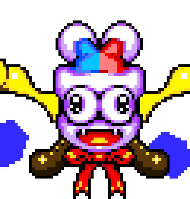 *Battle Theme begins* *Marx's eyes become black as night, balls fall out of them and bounce toward both of them before he teleports around some.*