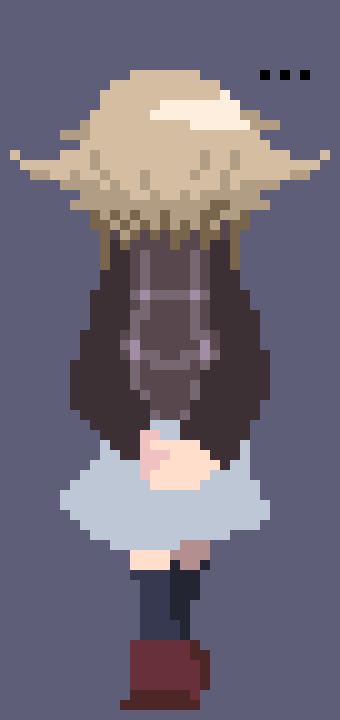 [777455] ok, also random thing, but i really like how this one sprite came out lol-- especially the back of her hair