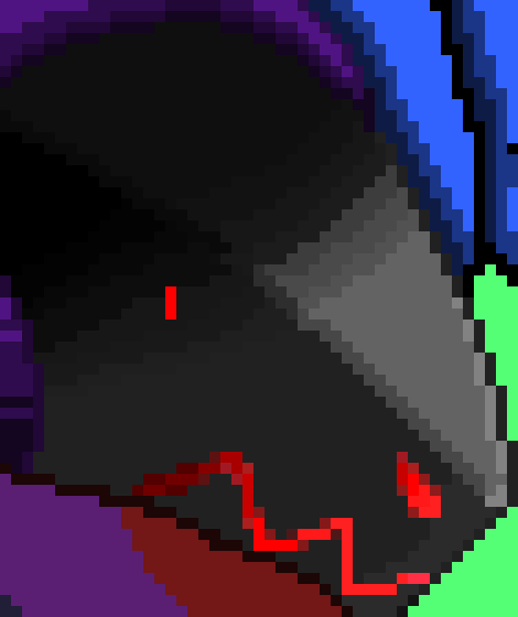 [98856f] *literally appears behind evil scott out of nowhere.* "stop underestimating me fuck face." *kicks him in the side a sends him flying a few feet.*