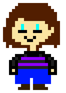 Colorverse (pixilart) overworld sprite (frisk pacifist edition) 