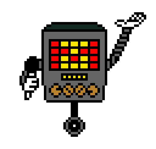 Mettaton with arm up or something