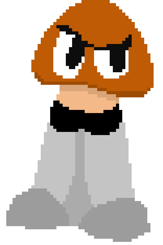 [d3c520] (( Got bored, started attempting to draw the goomba in his greaves in a bit more detail. I think it's coming out well :D ))