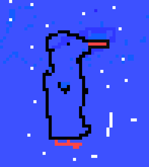 penguin in the snow