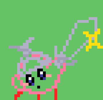 [ab5400] *kirby jumped in the air and slashed at the me-devil, which forced it to flee, but it still dropped the spike ball, which landed next to prince fluff and marker**