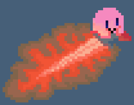 [777455] *kirby took out a flaming sword in response to ribbon-*