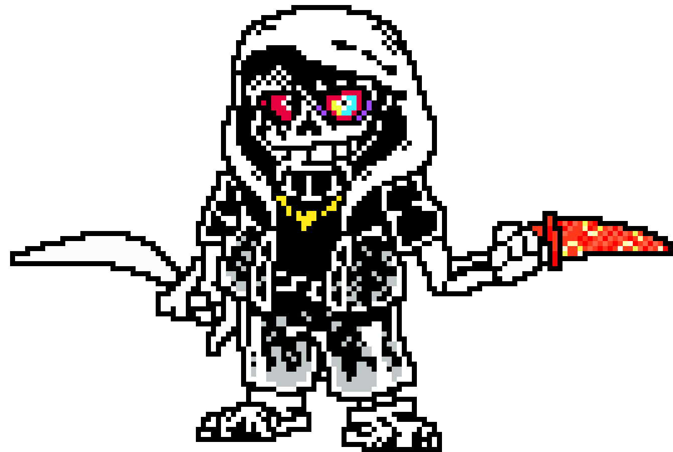 Terr!DustDust - Cleaned up the sprite a bit and decided to remove the large bulge of hood since it just looks bad. Honestly the arm with the knife could look better but uh- Fuck you.