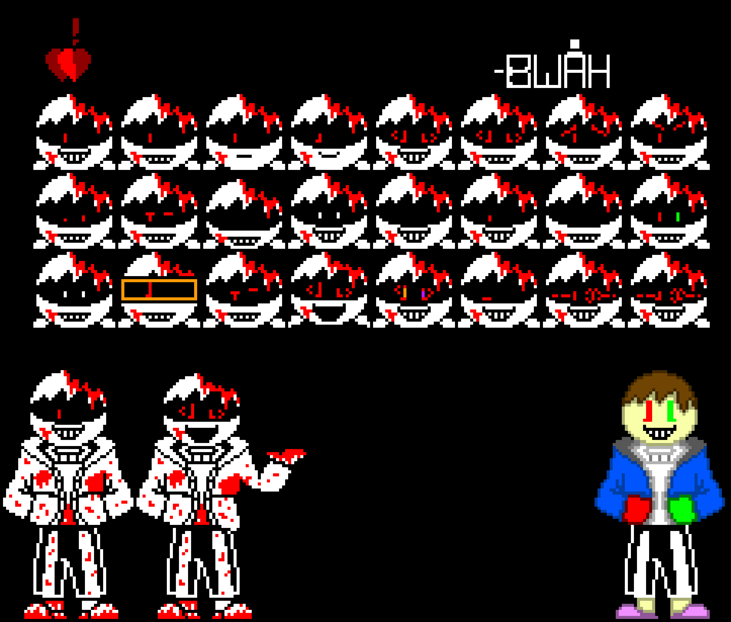 Finished! Now it's all horroe Ethan! ...And no, I'm not doing the shaded one! - Ethan