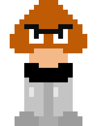 [d3c520] (( I tried to draw a Goomba in greaves, obviously i can't as i don't draw armor often, but like- ))