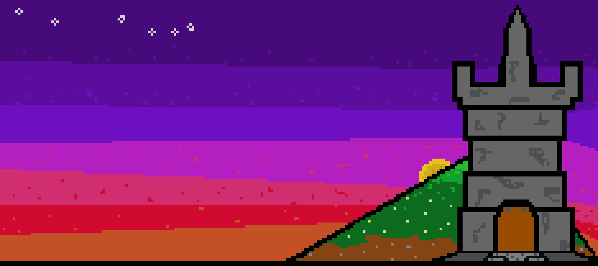 [2cade4] Haunted house with a nice daytime sunset.