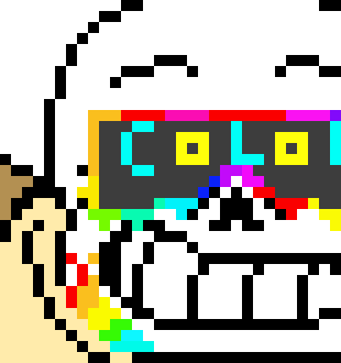 The challenge is to make a fellswap emerald sprite,,- Fresh ink sans