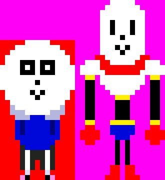 sense and paperus (my meme version of sans and papyrus)