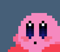 [777455] *kirby was following bandana dee around with an oversized umbrella-*