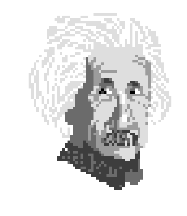 [1b7dcd] Albert Einstein Pixel Art-James Swartz