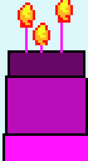 [e7e571] bday cake u now 3!!!!