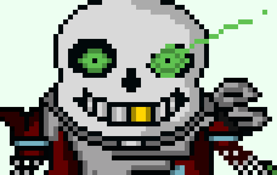 Hits Dust sans with an blaster then it fires at him *