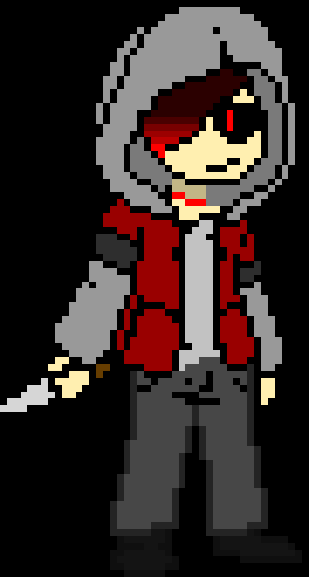 -walking around spinning knife-